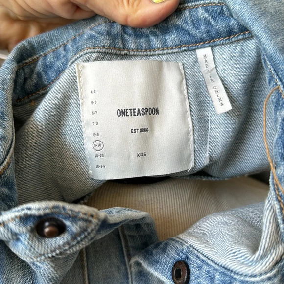 One teaspoon KIDS MINI denim BRAXTON DRESS size 9-10 - Picture 11 of 13